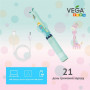 Электрическая зубная щетка Vega Kids VK-500B бирюзовая гарантия 1 год