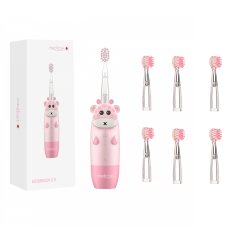 Детская электрическая зубная щетка Medica+ KidsBrush 2.0 Pink + Насадки (6 шт)