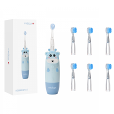 Детская электрическая зубная щетка Medica+ KidsBrush 2.0 Blue + Насадки (6 шт)