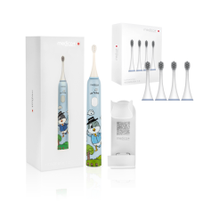 Звуковая зубная щетка MEDICA+ KidsBrush 7.0 BLUE (Япония)  + Насадки (4 шт)
