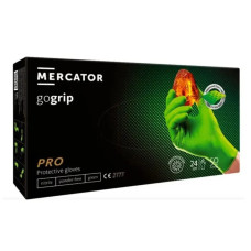 Перчатки нитриловые Mercator Medical GoGrip Green зеленые размер L 50 шт