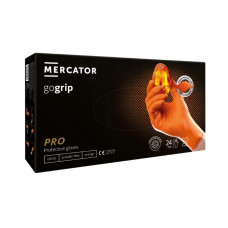 Перчатки нитриловые Mercator Medical GoGrip Orange Оранжевые размер L 50 шт