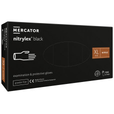 Перчатки нитриловые Nitrylex Black смотровые нестерильные неприпудренные, черного цвета, размер XL 100 шт
