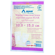 Хирургическая повязка IGAR тип Прозрачный на полиуретановой основе 10.0 × 15.0 см 1 штука
