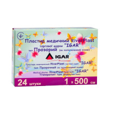 Пластырь медицинский IGAR  RiverPlast  тип Прозрачный на полиэтиленовой основе 1 х 500 см 24 шт