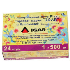 Пластырь медицинский IGAR  RiverPlast тип Классический на хлопковой основе 1 х 500 см 24 шт